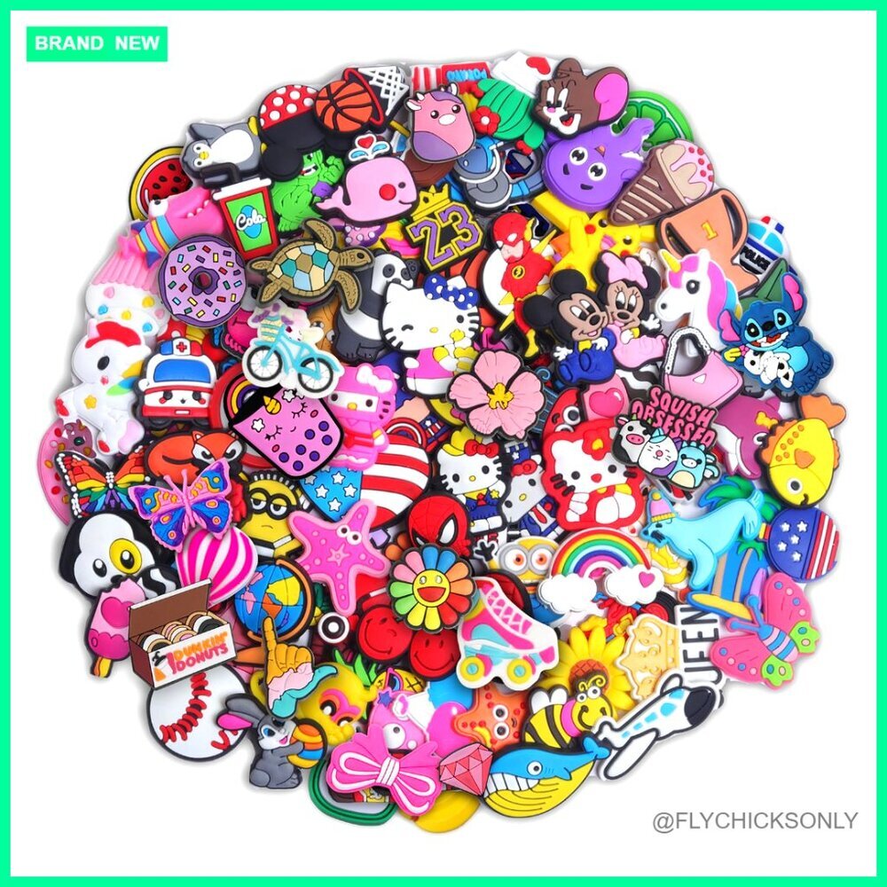 30 Random Non-Repeat Shoe Charms for Kids Women Decoration Gifts